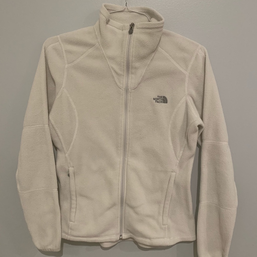 North Face white full zip
